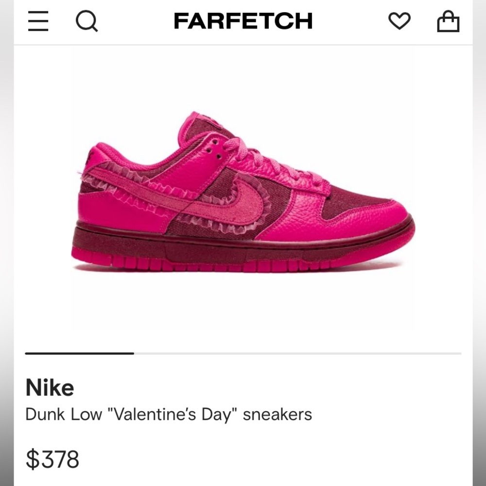 Nike Valentines day dunk lows pink and frills lace - Picture 8 of 8